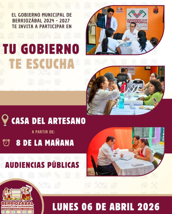 Berriozábal abre espacio de diálogo directo con ciudadanía en audiencia pública