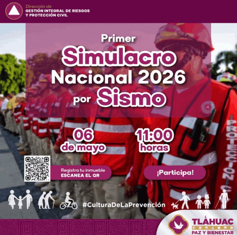 Tláhuac convoca a participar en el Primer Simulacro Nacional 2026