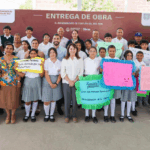 Margarita González Saravia impulsa infraestructura educativa en Coatlán del Río