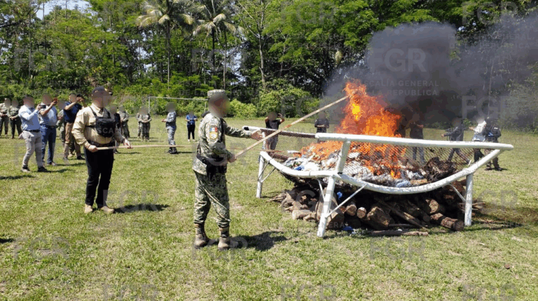 FGR destruye más de 400 kilos de narcóticos en Tapachula