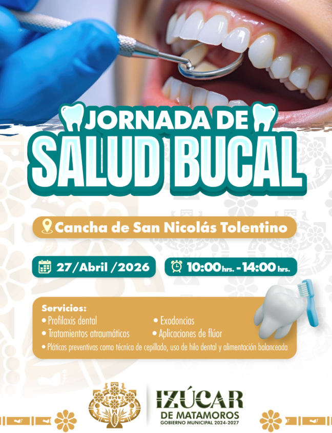 Gobierno de Izúcar de Matamoros impulsa Jornada de Salud Bucal en San Nicolás Tolentino