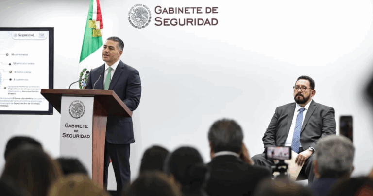 Omar García Harfuch informa desmantelamiento de red criminal dedicada al mercado ilícito de combustibles