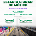 Modernizan vialidades hacia el Estadio Ciudad de México con obras de gran alcance