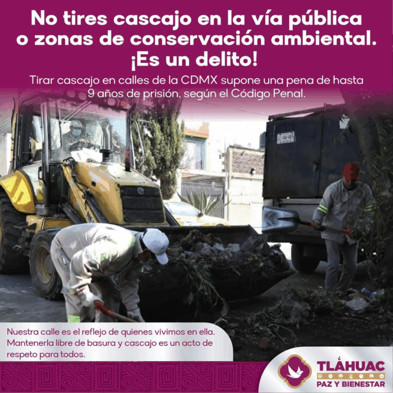 Tláhuac llama a evitar tirar cascajo y cuidar espacios públicos