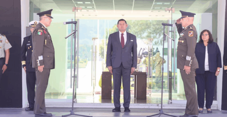 Armenta Mier destaca coordinación con Fuerzas Armadas en toma de protesta militar en Puebla