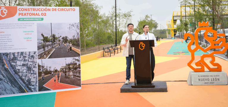 Samuel García inaugura andador en Morones Prieto y destaca avance hacia un Nuevo León más verde y con mejor movilidad