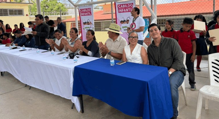 Niñas y niños participan en Cabildo Infantil 2026 en Berriozábal