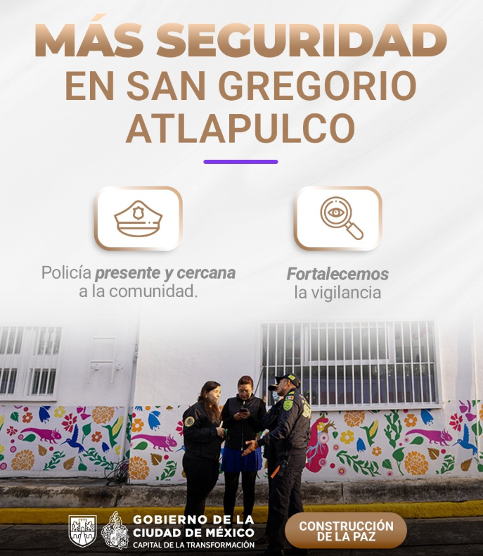 Refuerzan seguridad en Xochimilco con mayor vigilancia y participación comunitaria