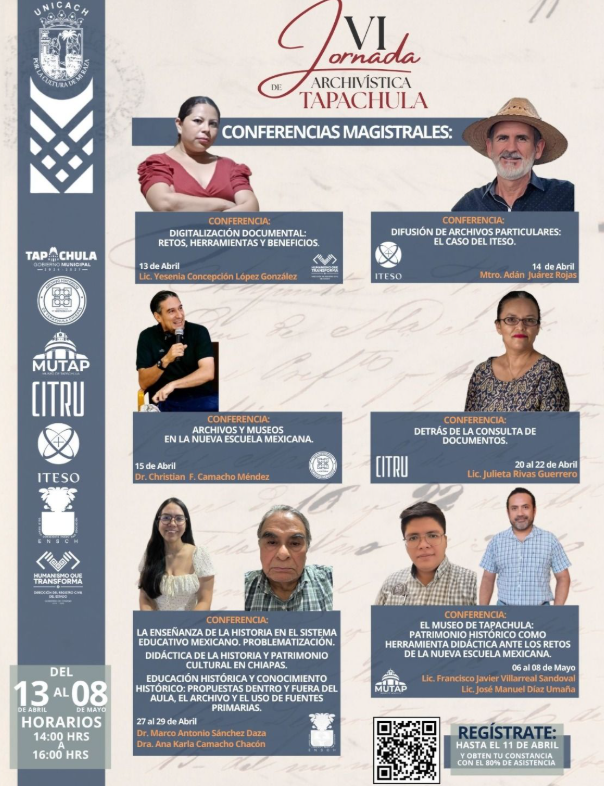 Tapachula invita a jornadas archivísticas sobre patrimonio histórico y cultural