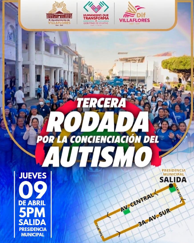 Villaflores convoca a rodada por la concienciación del autismo