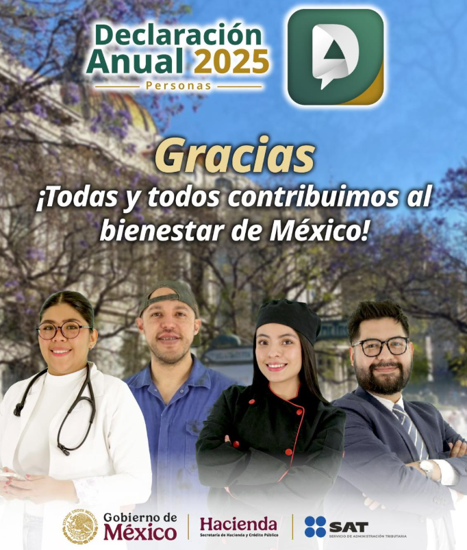 SAT registra más de 10.7 millones de declaraciones anuales en 2025