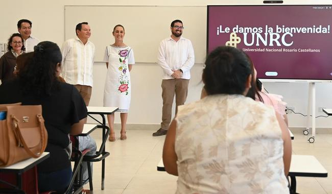 Claudia Sheinbaum inaugura en Yucatán nueva sede de la Universidad Rosario Castellanos y Bachillerato Nacional