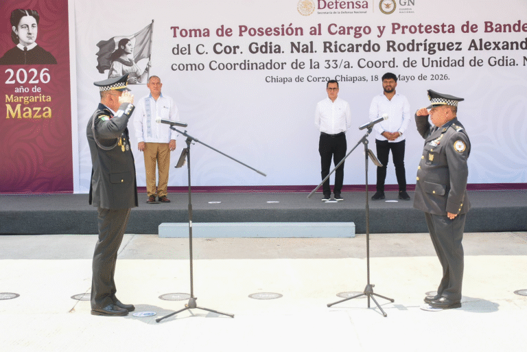 Jorge Acero asiste a toma de protesta de nuevo coordinador de la Guardia Nacional en Chiapas