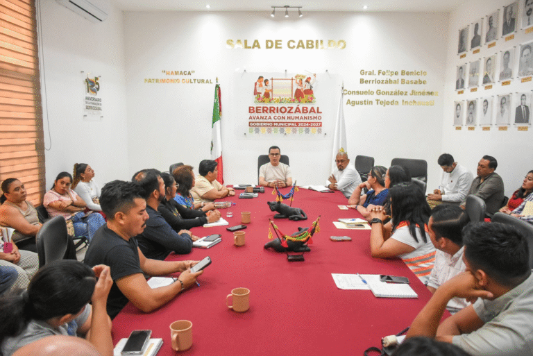 Jorge Acero fortalece coordinación institucional para impulsar acciones en Berriozábal