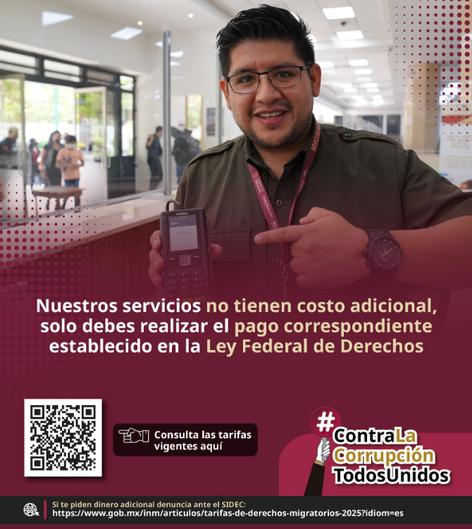 INM exhorta a denunciar actos de corrupción en trámites migratorios