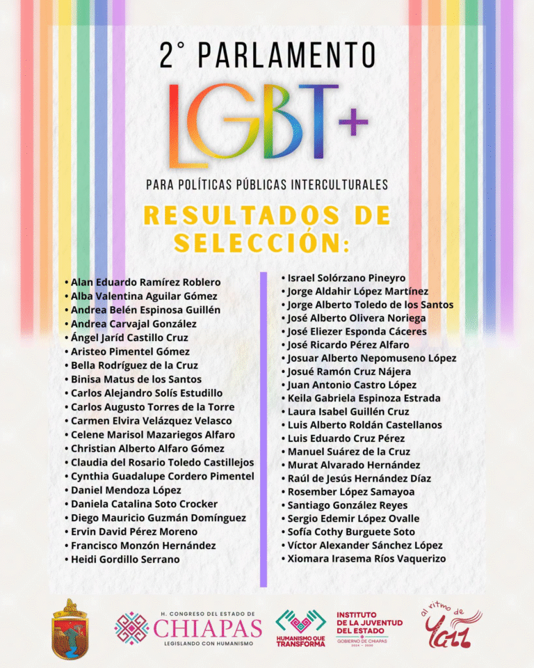 Congreso de Chiapas impulsa diálogo e inclusión con el 2° Parlamento LGBT+ para Políticas Públicas Interculturales