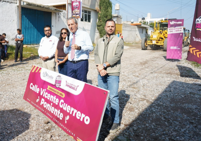 Pepe Chedraui arranca pavimentación en San Jerónimo Caleras para beneficiar a más de 6 mil habitantes