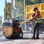 Pepe Chedraui supervisa trabajos de bacheo en San Jerónimo Caleras