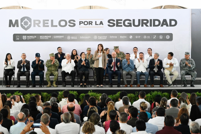 Margarita González Saravia presenta estrategia “Morelos por la Seguridad” para fortalecer la paz en el estado