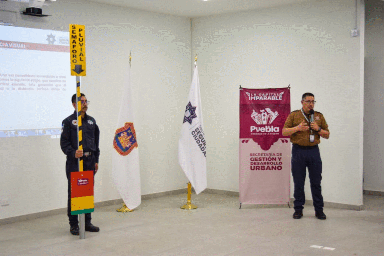 Refuerza Puebla estrategia de semáforos pluviales para prevenir riesgos durante la temporada de lluvias