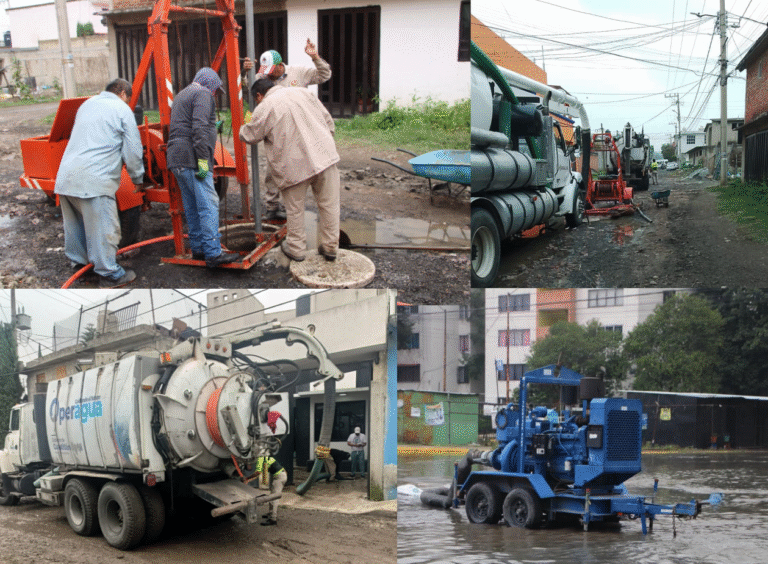 Refuerzan labores de desazolve y atención hidráulica en Valle San Lucas, Cuautitlán Izcalli