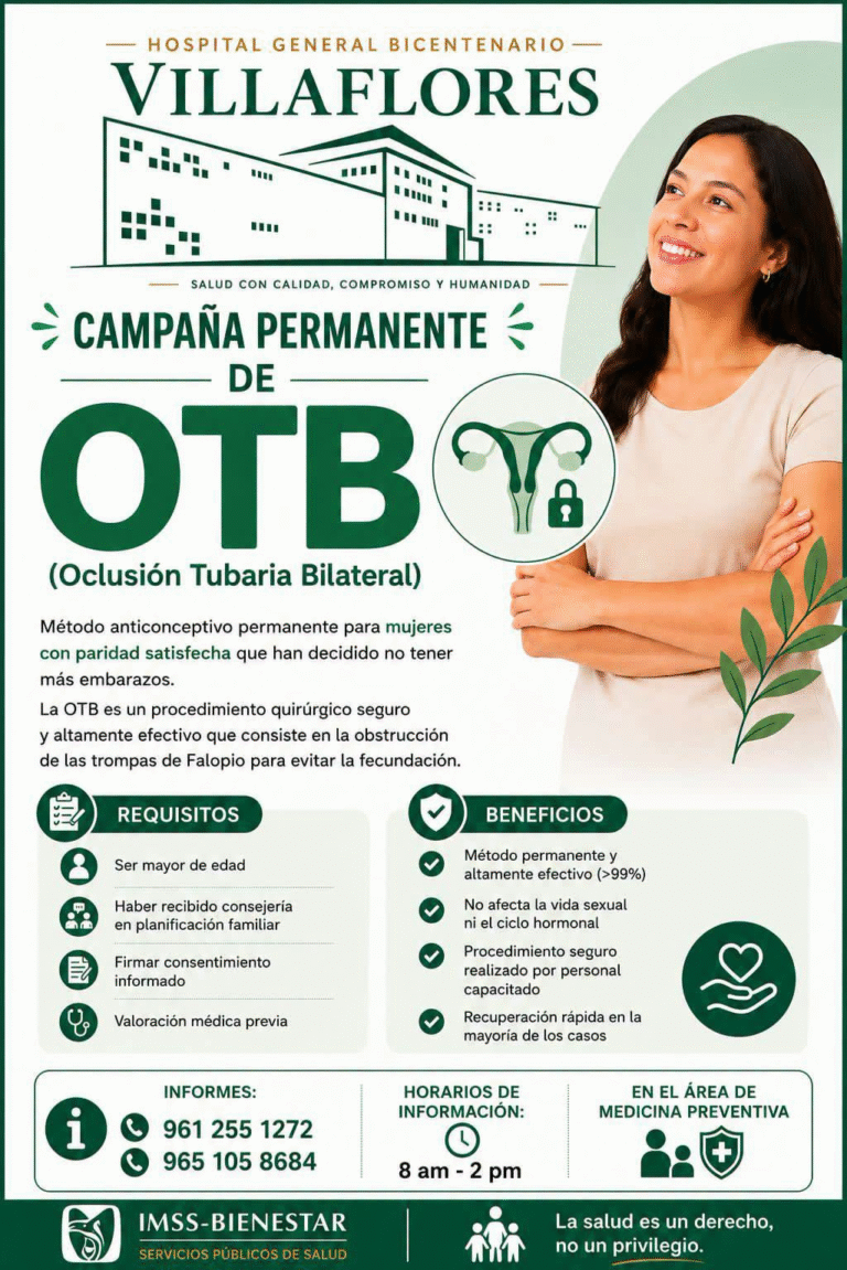 Promueven en Villaflores campaña permanente de método anticonceptivo para mujeres