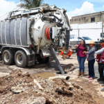 Avanzan trabajos de reparación del drenaje en la carretera México–Puebla