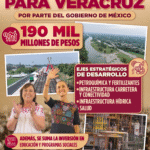 Anuncian inversión histórica de 190 mil millones de pesos para impulsar el desarrollo de Veracruz