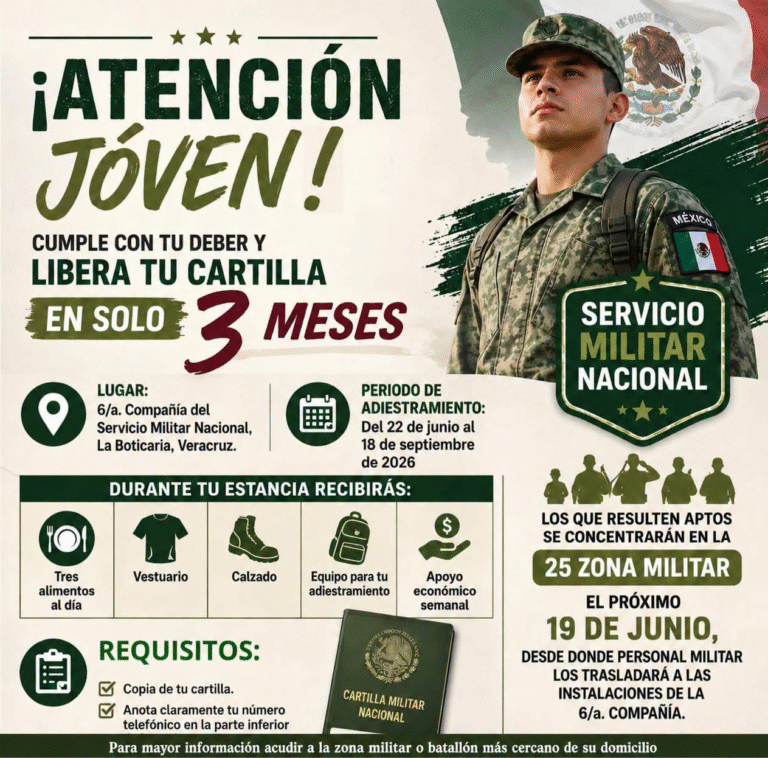 Convocan a jóvenes de Izúcar de Matamoros a liberar su cartilla militar en tres meses