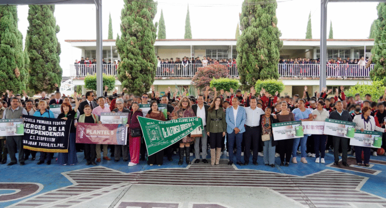 Texmelucan instala captadores pluviales en 10 escuelas para beneficiar a más de 8 mil estudiantes
