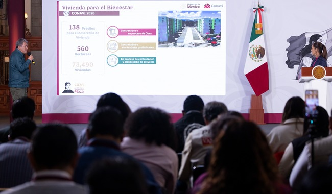 Vivienda para el Bienestar avanza con 274 mil viviendas en construcción en México: Presidenta Claudia Sheinbaum