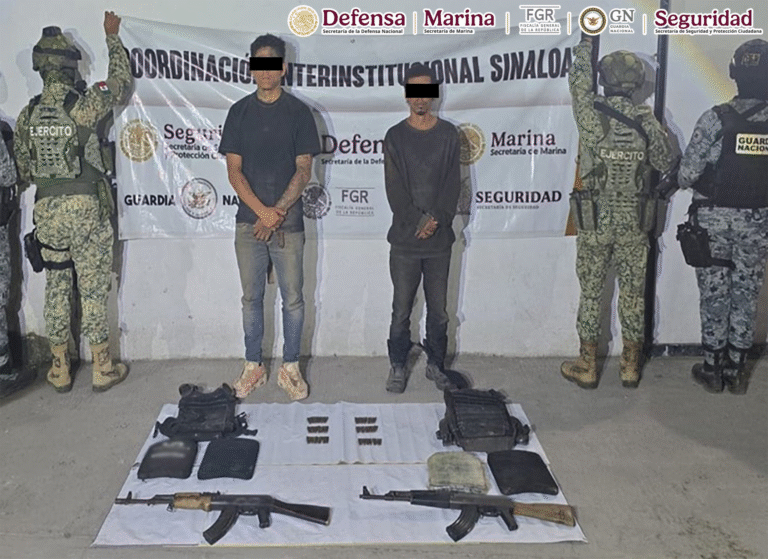 Operativo en Sinaloa deja 11 detenidos, aseguramiento de armas y golpe millonario a la delincuencia