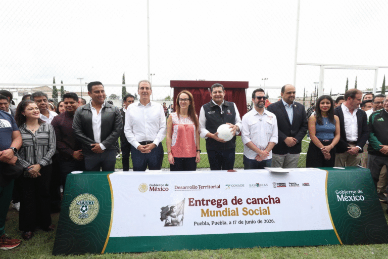 Entregan cancha “Mundial Social” para impulsar el deporte y la convivencia comunitaria