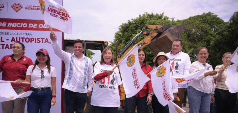 Rocío Nahle pone en marcha carretera de Cerro Azul a la autopista y cumple compromiso de campaña