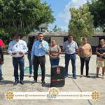 Fortalecen infraestructura educativa en San Nicolás Tolentino con entrega de impermeabilizante