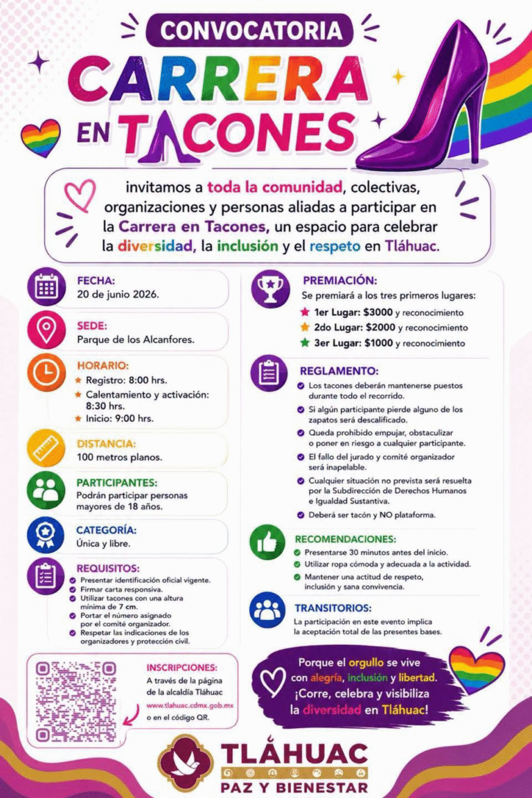 Tláhuac alista Carrera en Tacones para promover la diversidad y la inclusión