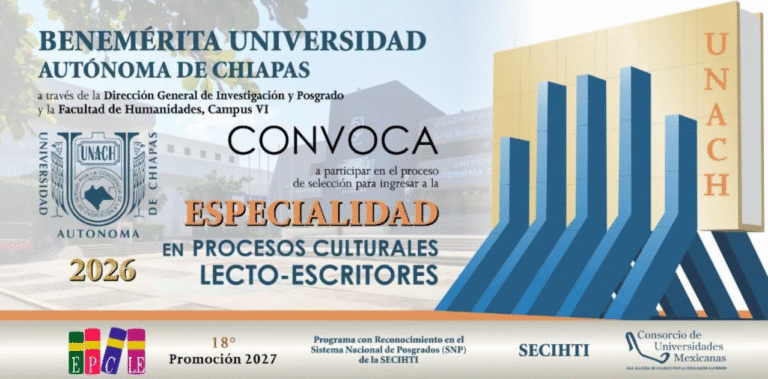 UNACH abre convocatoria 2026 para la Especialidad en Procesos Culturales Lecto-Escritores