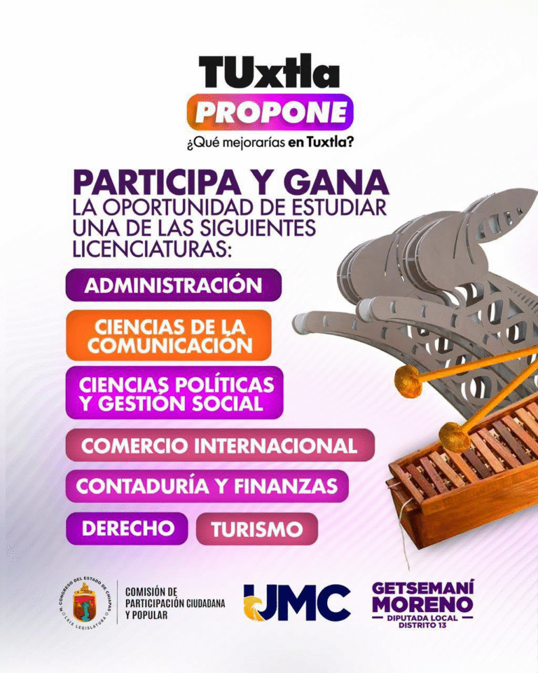 “TUxtla PROPONE” abre convocatoria para impulsar ideas ciudadanas y otorgar becas universitarias en Chiapas