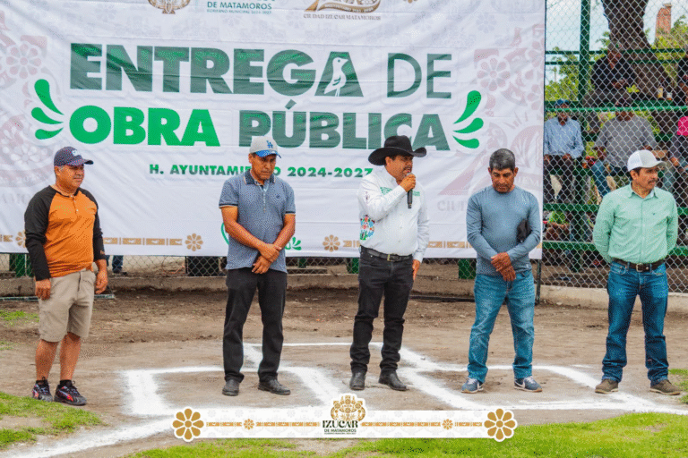 Izúcar de Matamoros entrega rehabilitación del Campo Deportivo de San Juan Colón para fortalecer el deporte comunitario
