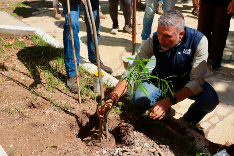 Encabeza Ángel Torres reforestación en el parque Caña hueca