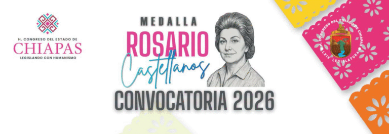 Abren convocatoria para postular candidaturas a la Medalla Rosario Castellanos 2026