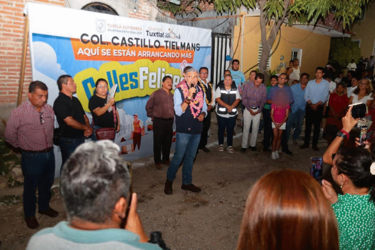 Ángel Torres lleva justicia social a la colonia José Castillo Tielmans con Calles Felices