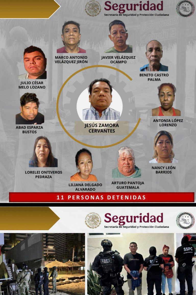 Detienen a 11 personas en Acapulco en operativo contra la extorsión; uno de ellos sería líder criminal