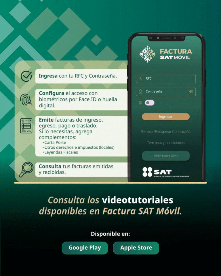 SAT promueve Factura SAT Móvil para emitir y consultar facturas desde cualquier lugar