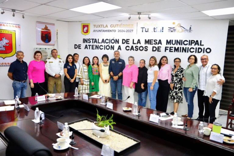 Ángel Torres Instalan Mesa de Atención a Casos de Feminicidio en Tuxtla