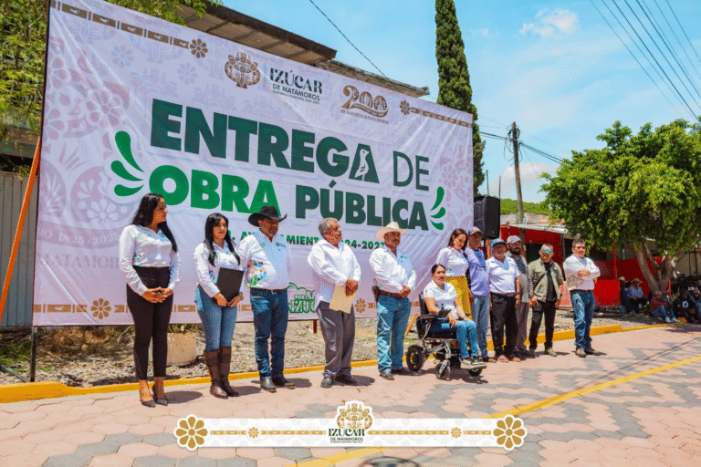 Izúcar de Matamoros entrega obra de pavimentación que mejora movilidad en la colonia Amatitlanes