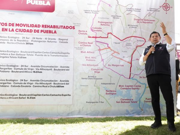 Puebla alcanza la rehabilitación de 5 mil calles con inversión 100% estatal