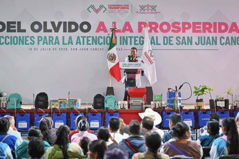 Desde San Juan Cancuc, Eduardo Ramírez reafirma su compromiso con los municipios prioritarios