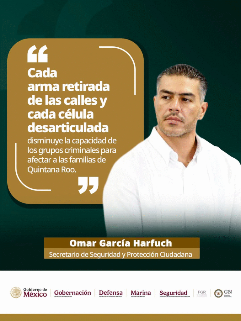 Gabinete de Seguridad refuerza operaciones contra estructuras criminales en Tulum