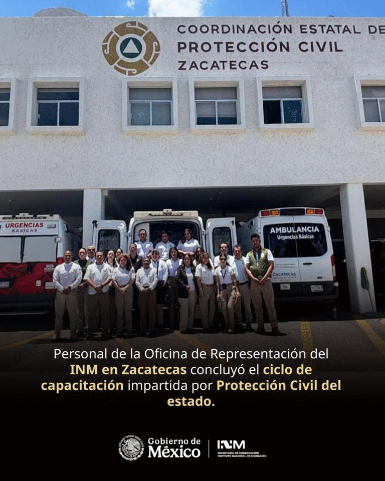 INM fortalece capacitación de su personal en Zacatecas para mejorar la prevención y seguridad